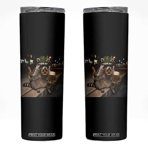 Funny Oktoberfest Raccoon Skinny Tumbler Cute Trash Panda Beer Festival Bavarian Gift