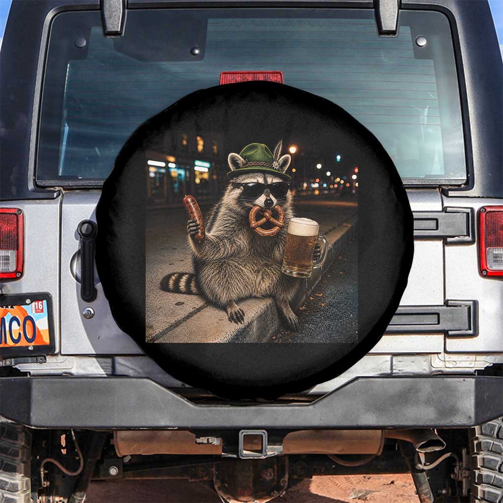 Funny Oktoberfest Raccoon Spare Tire Cover Cute Trash Panda Beer Festival Bavarian Gift TS12 No hole Black Print Your Wear
