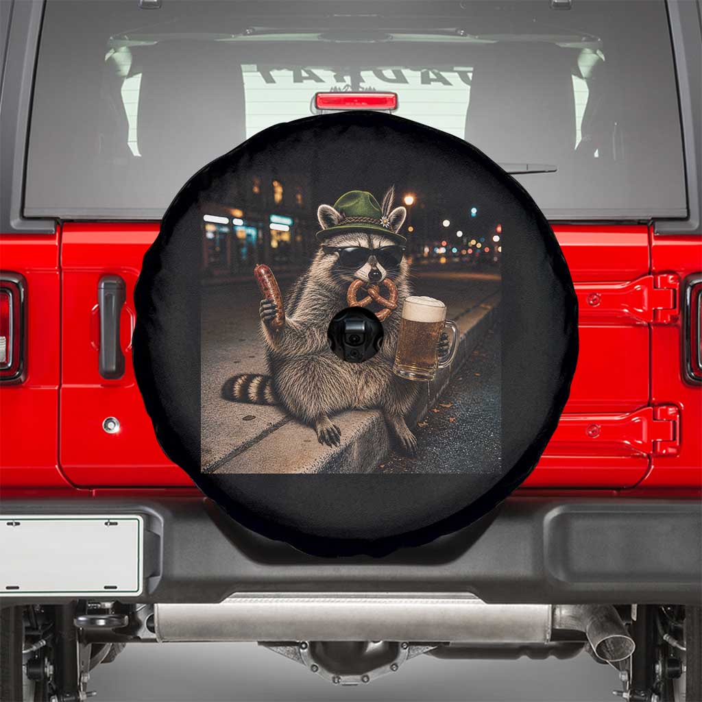 Funny Oktoberfest Raccoon Spare Tire Cover Cute Trash Panda Beer Festival Bavarian Gift