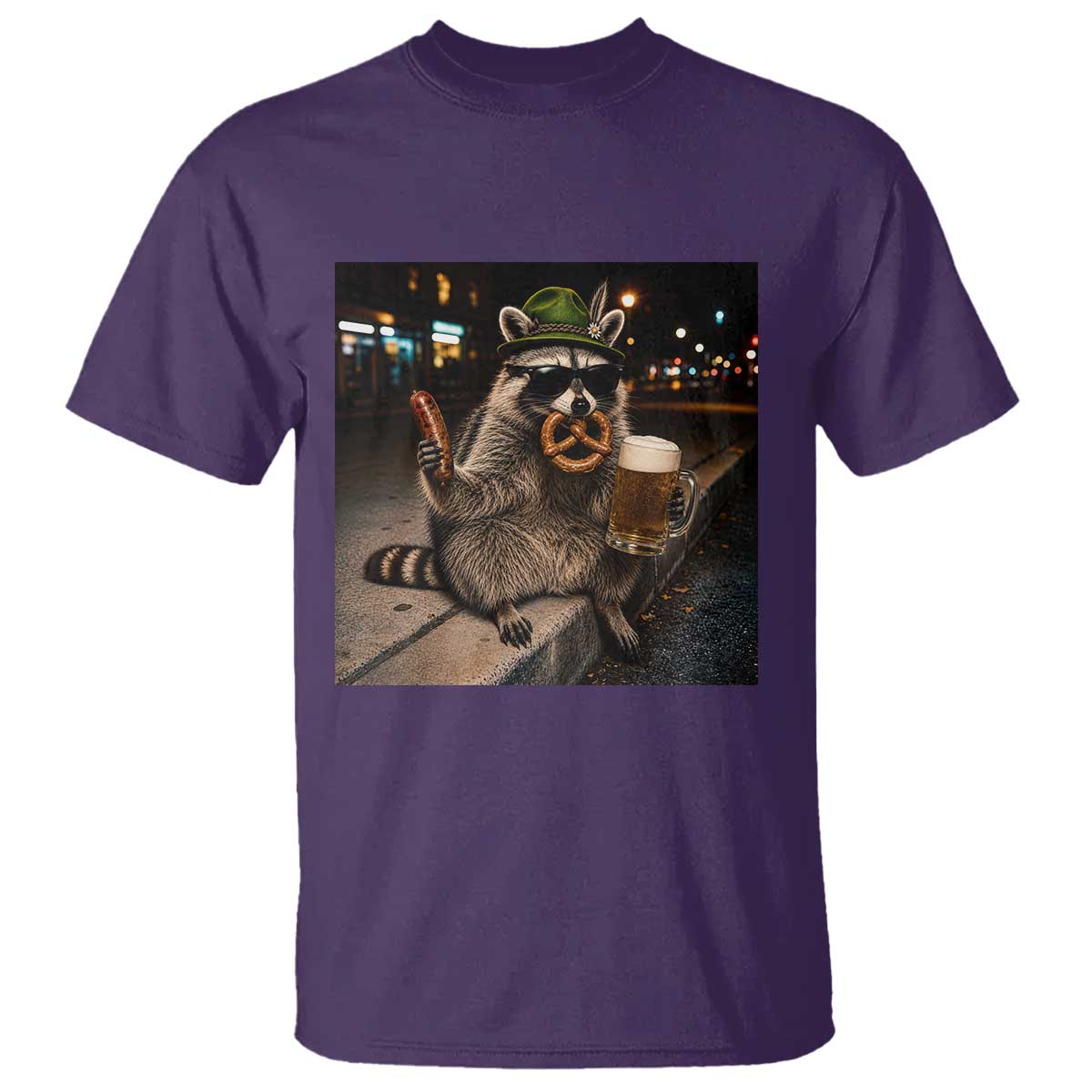 Funny Oktoberfest Raccoon T Shirt Cute Trash Panda Beer Festival Bavarian Gift