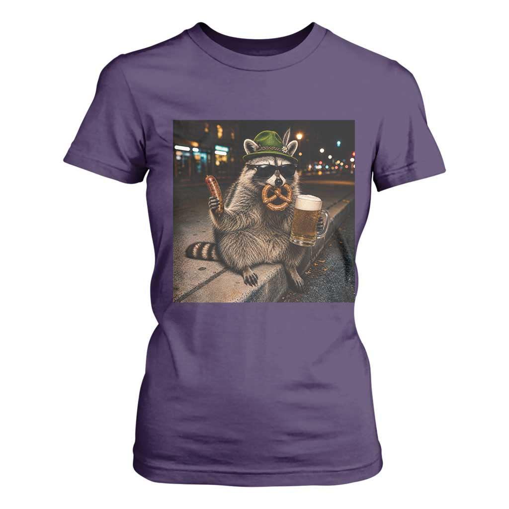Funny Oktoberfest Raccoon T Shirt For Women Cute Trash Panda Beer Festival Bavarian Gift
