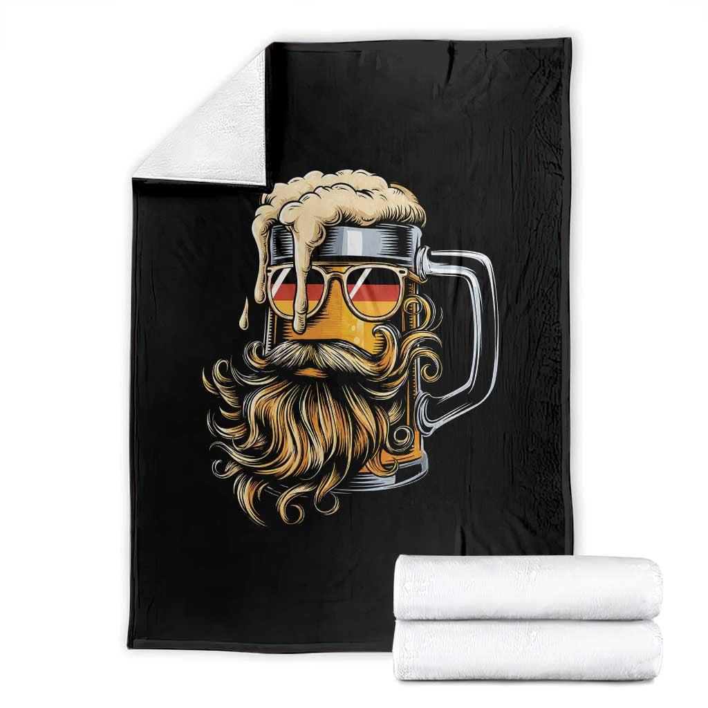 Funny Oktoberfest Beer Lover Gift Throw Blanket Cool German Beer Mug TS12 Black Print Your Wear