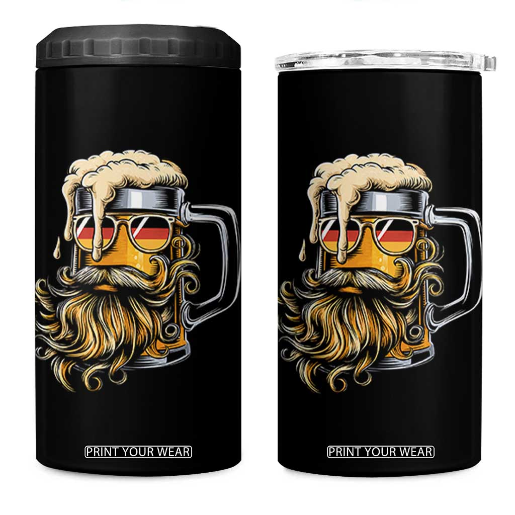 Funny Oktoberfest Beer Lover Gift 4 in 1 Can Cooler Tumbler Cool German Beer Mug TS12 One Size: 16 oz Black Print Your Wear