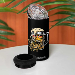 Funny Oktoberfest Beer Lover Gift 4 in 1 Can Cooler Tumbler Cool German Beer Mug