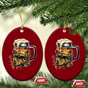 Funny Oktoberfest Beer Lover Gift Ceramic Ornament Cool German Beer Mug