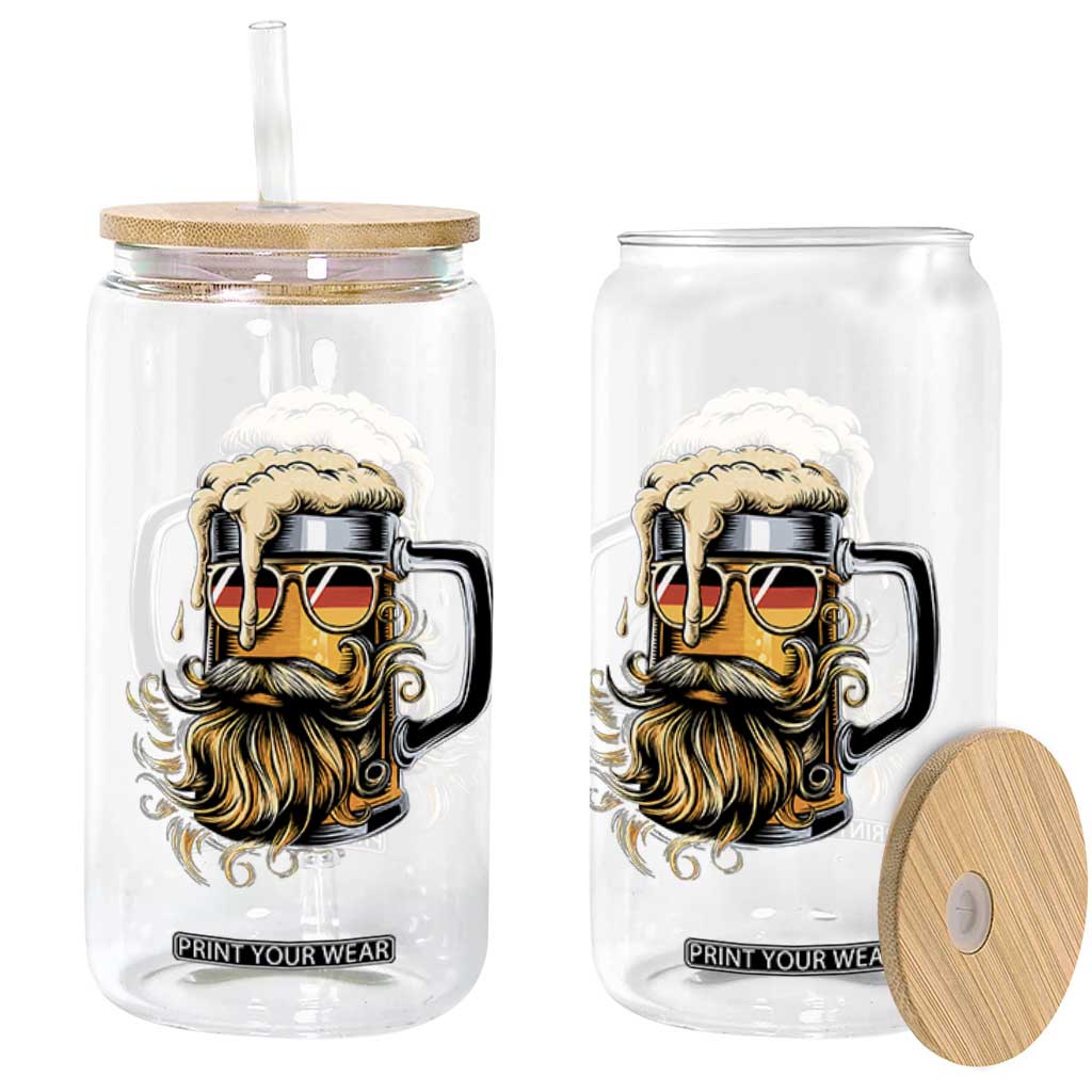 Funny Oktoberfest Beer Lover Gift Glass Can Cool German Beer Mug