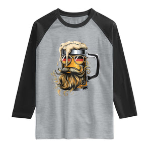 Funny Oktoberfest Beer Lover Gift Raglan Shirt Cool German Beer Mug