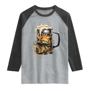 Funny Oktoberfest Beer Lover Gift Raglan Shirt Cool German Beer Mug
