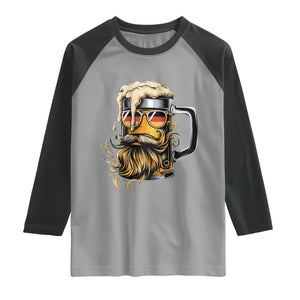 Funny Oktoberfest Beer Lover Gift Raglan Shirt Cool German Beer Mug