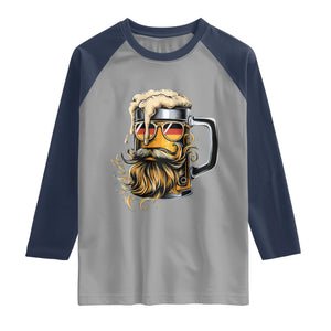 Funny Oktoberfest Beer Lover Gift Raglan Shirt Cool German Beer Mug