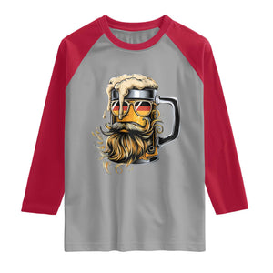 Funny Oktoberfest Beer Lover Gift Raglan Shirt Cool German Beer Mug