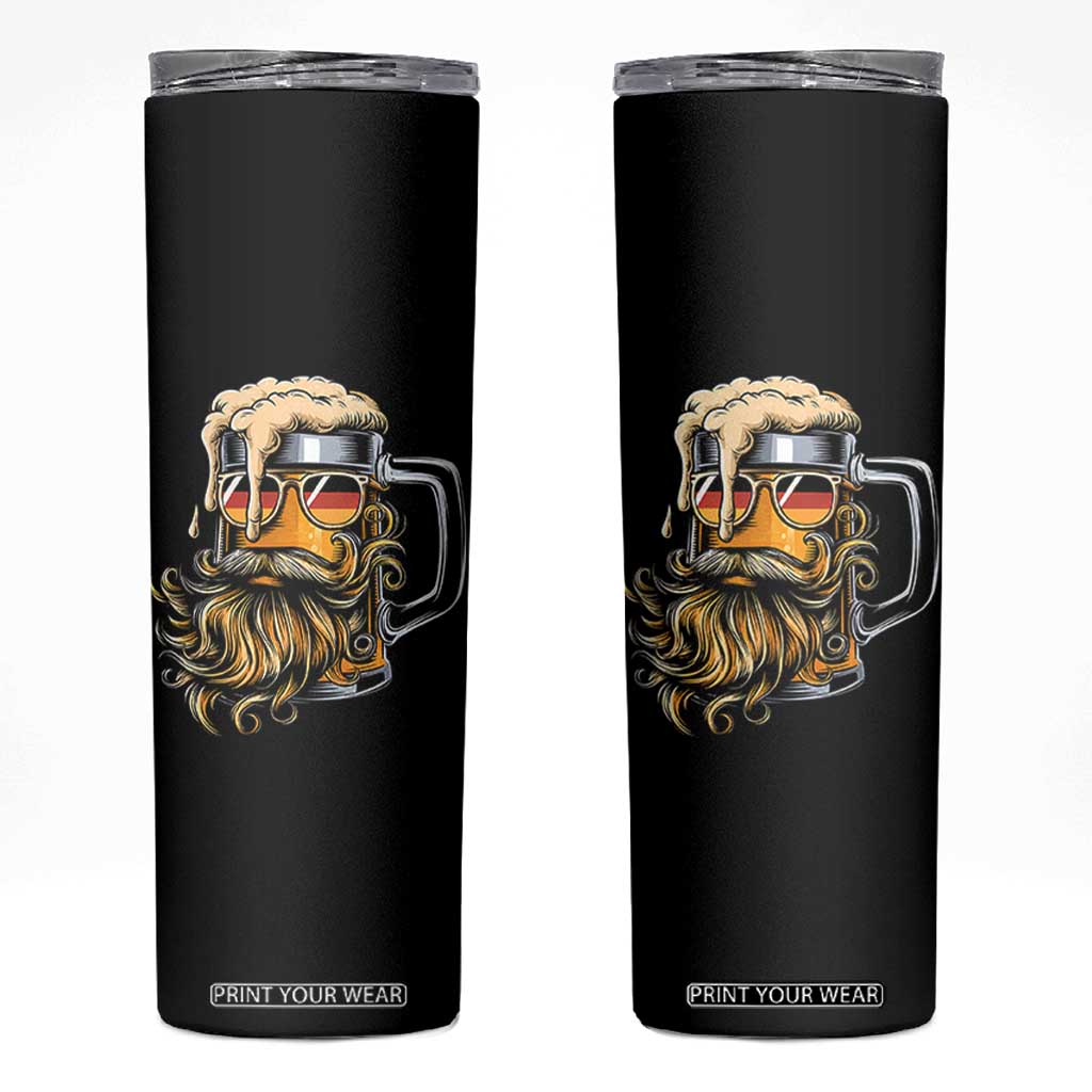 Funny Oktoberfest Beer Lover Gift Skinny Tumbler Cool German Beer Mug TS12 Black Print Your Wear