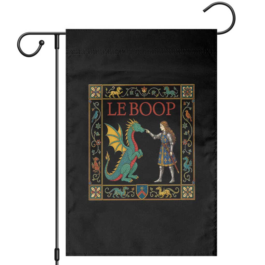 Le Boop Medieval Knight Dragon Garden Flag Renaissance Fantasy Fair Lover Gift TS12 Black Print Your Wear