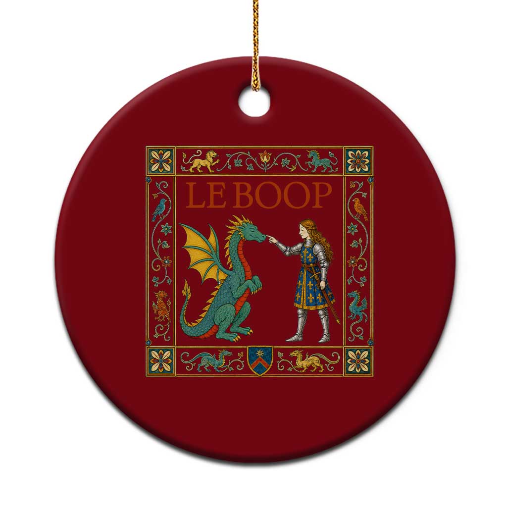Le Boop Medieval Knight Dragon Ceramic Ornament Renaissance Fantasy Fair Lover Gift TS12 1pc Red Print Your Wear
