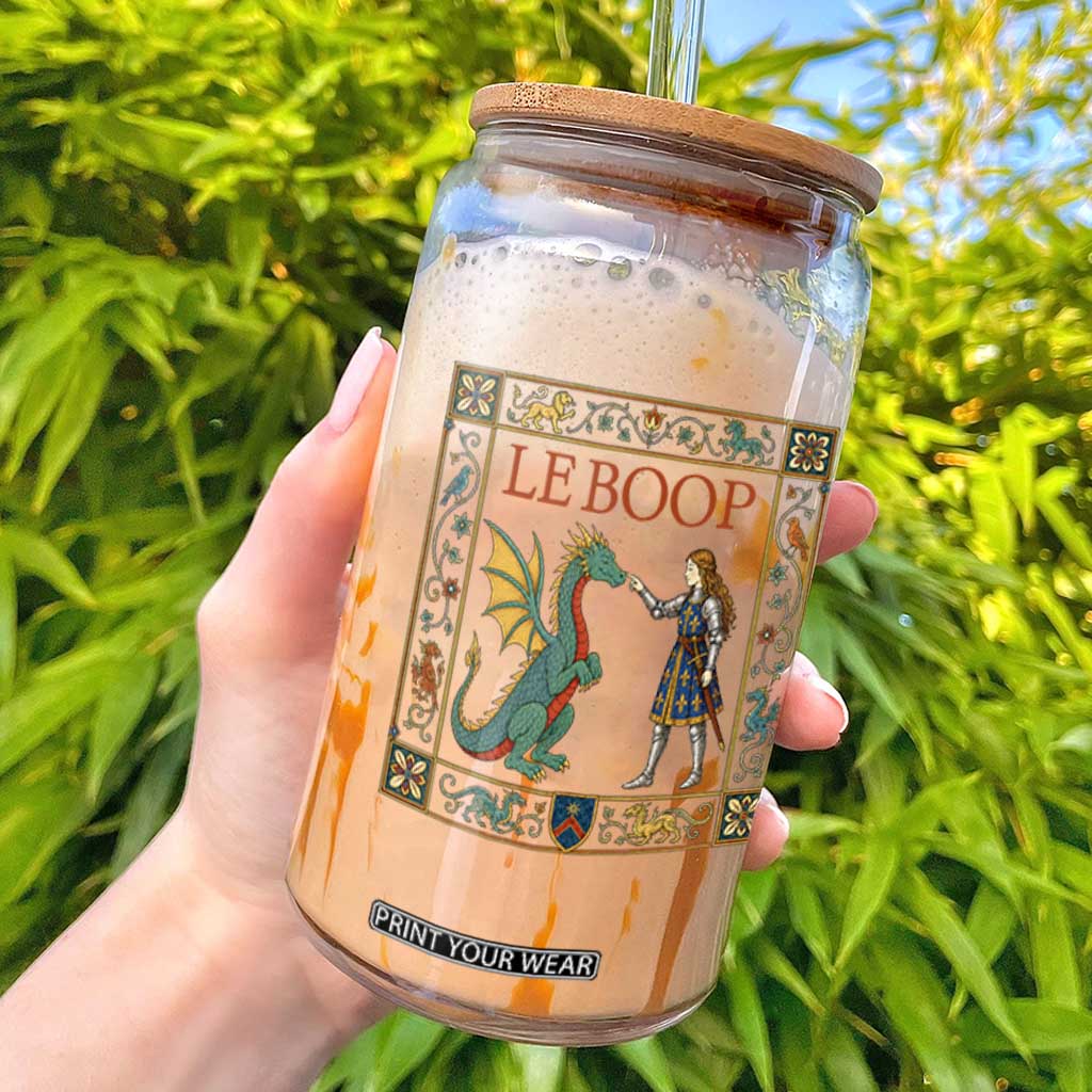 Le Boop Medieval Knight Dragon Glass Can Renaissance Fantasy Fair Lover Gift TS12 Black Print Your Wear
