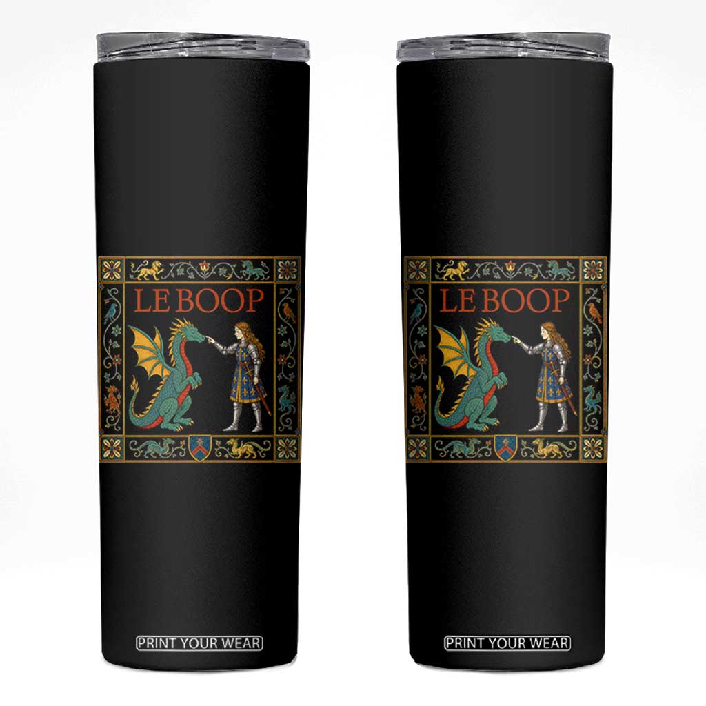 Le Boop Medieval Knight Dragon Skinny Tumbler Renaissance Fantasy Fair Lover Gift TS12 Black Print Your Wear