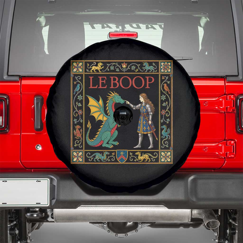 Le Boop Medieval Knight Dragon Spare Tire Cover Renaissance Fantasy Fair Lover Gift