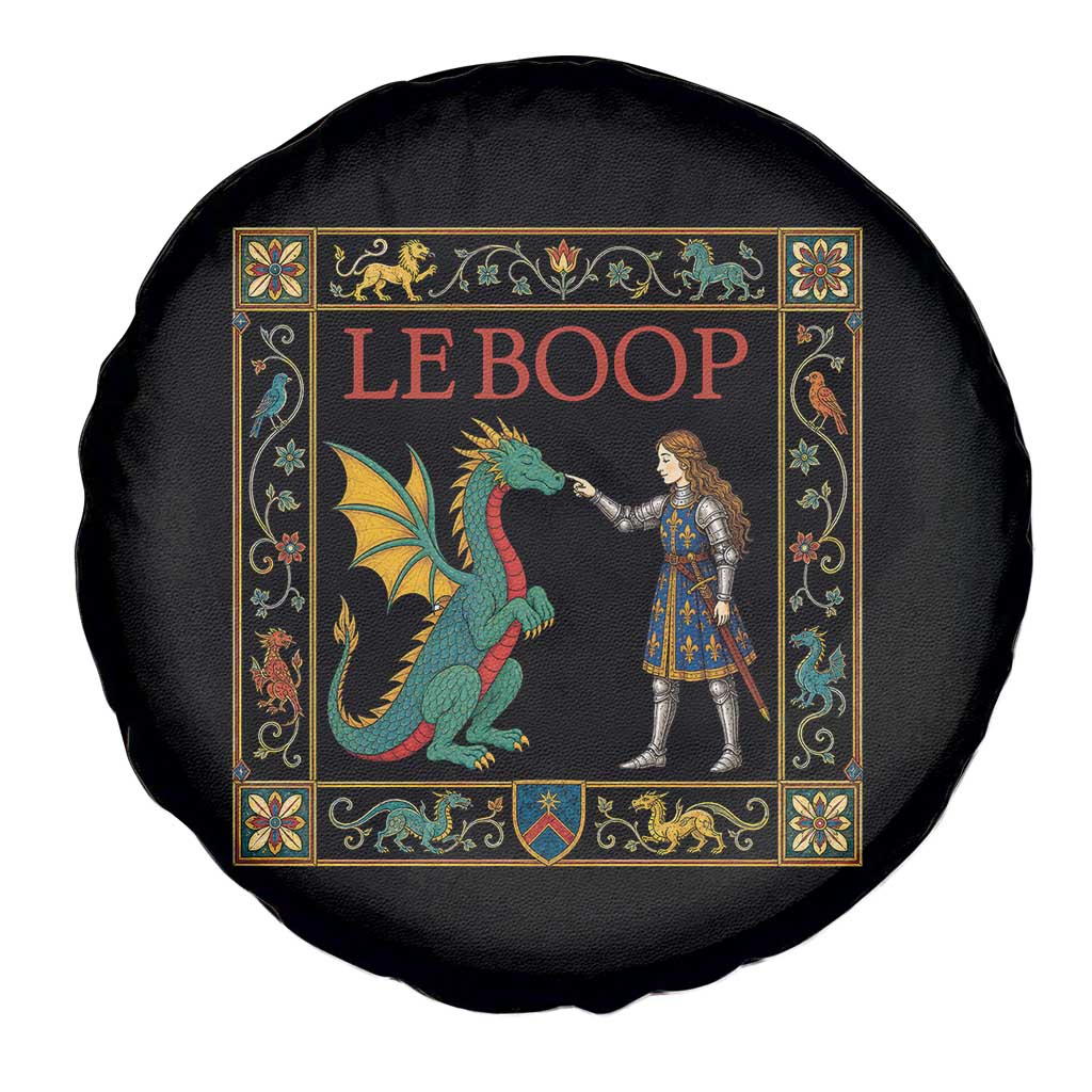 Le Boop Medieval Knight Dragon Spare Tire Cover Renaissance Fantasy Fair Lover Gift