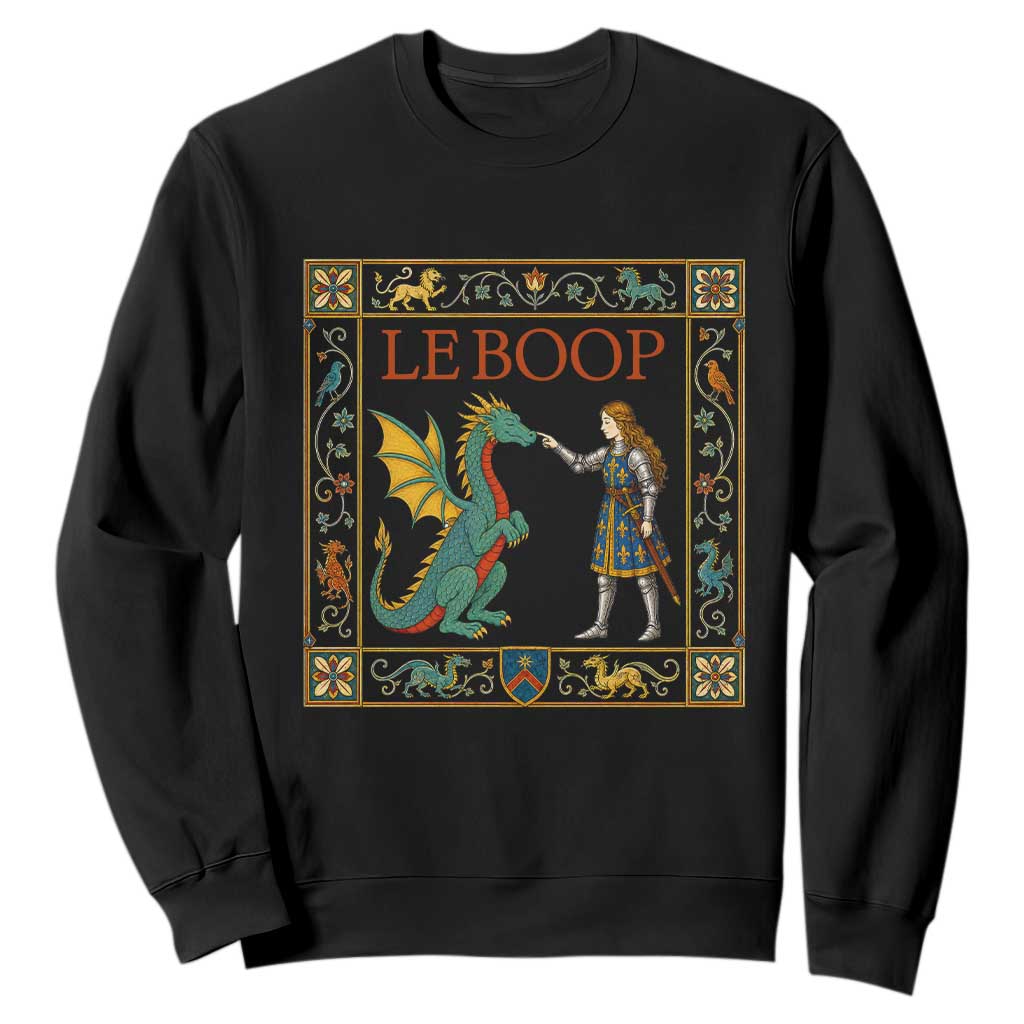 Le Boop Medieval Knight Dragon Sweatshirt Renaissance Fantasy Fair Lover Gift TS12 Black Print Your Wear