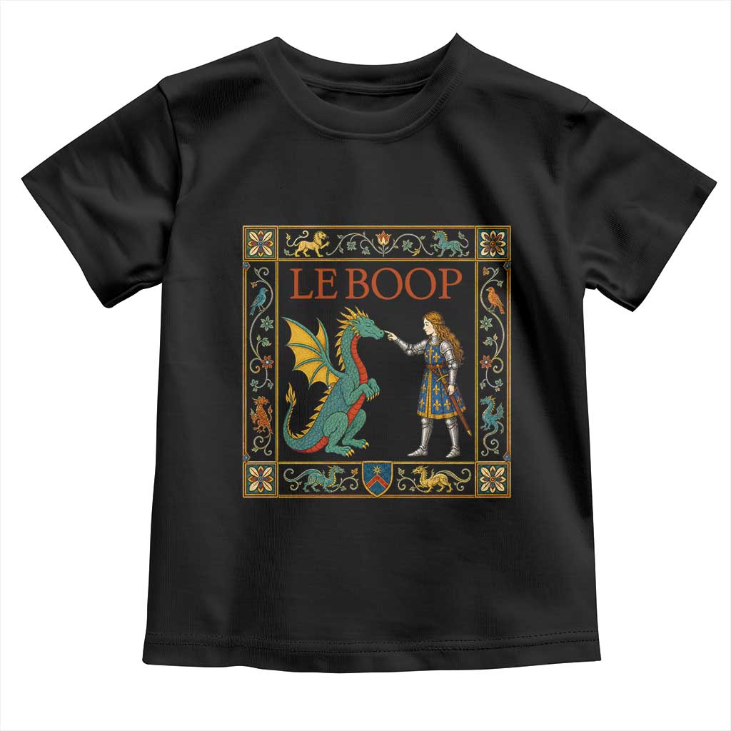 Le Boop Medieval Knight Dragon Toddler T Shirt Renaissance Fantasy Fair Lover Gift TS12 Black Print Your Wear