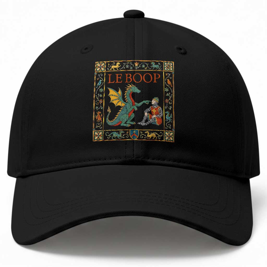 Le Boop Knight Dragon Renaissance Fair Medieval Humor Baseball Cap TS12 Print Your Wear