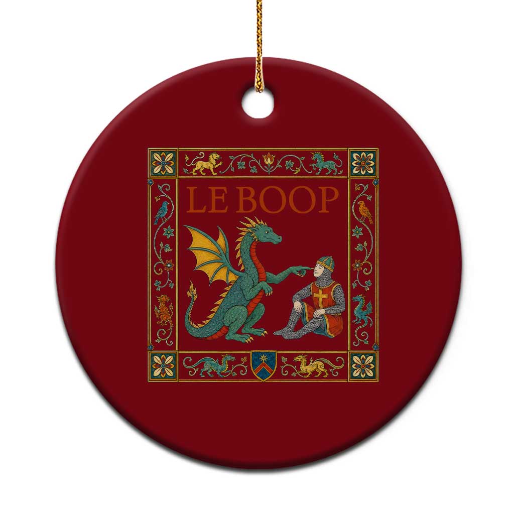Le Boop Knight Dragon Renaissance Fair Medieval Humor Ceramic Ornament TS12 1pc Red Print Your Wear