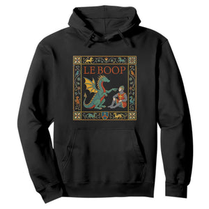 Le Boop Knight Dragon Renaissance Fair Medieval Humor Hoodie TS12 Black Print Your Wear