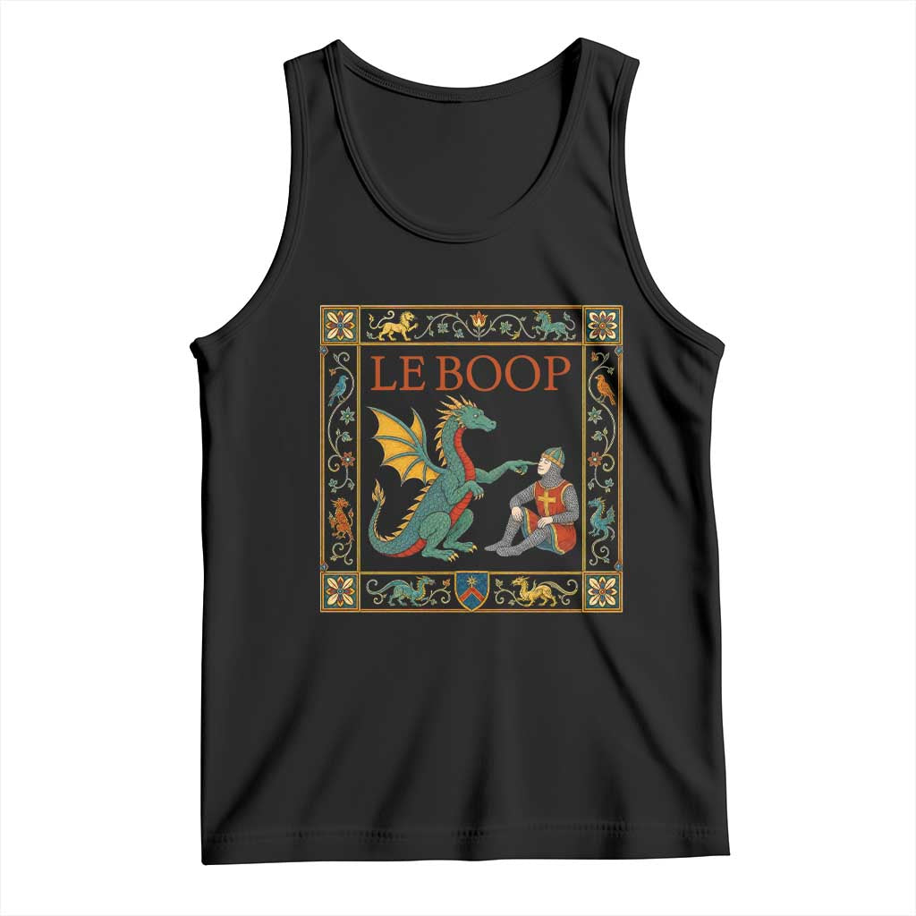 Le Boop Knight Dragon Renaissance Fair Medieval Humor Tank Top TS12 Black Print Your Wear