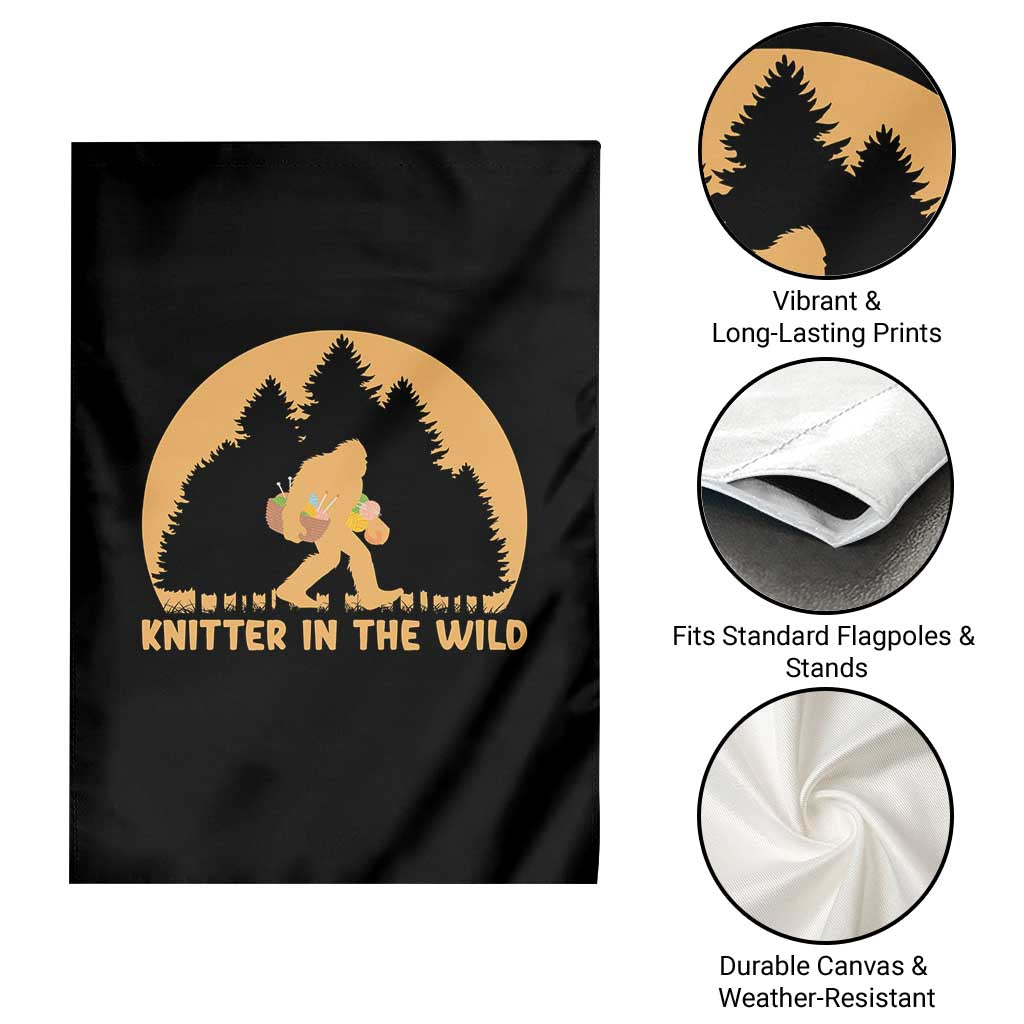 Knitting Bigfoot In The Wild Funny Gift Garden Flag TS12 Print Your Wear