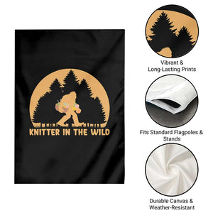 Knitting Bigfoot In The Wild Funny Gift Garden Flag TS12 Print Your Wear