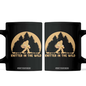 Knitting Bigfoot In The Wild Funny Gift Coffee Mug TS12 Black Print Your Wear