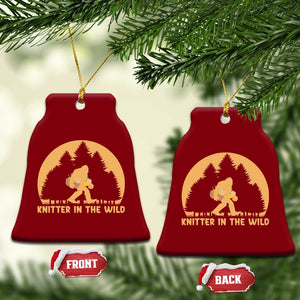 Knitting Bigfoot In The Wild Funny Gift Ceramic Ornament TS12 Print Your Wear