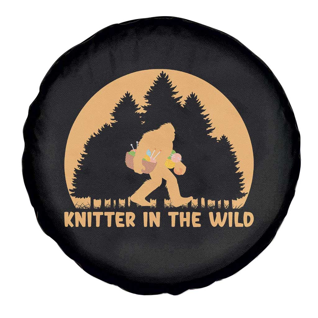 Knitting Bigfoot In The Wild Funny Gift Spare Tire Cover TS12 Print Your Wear