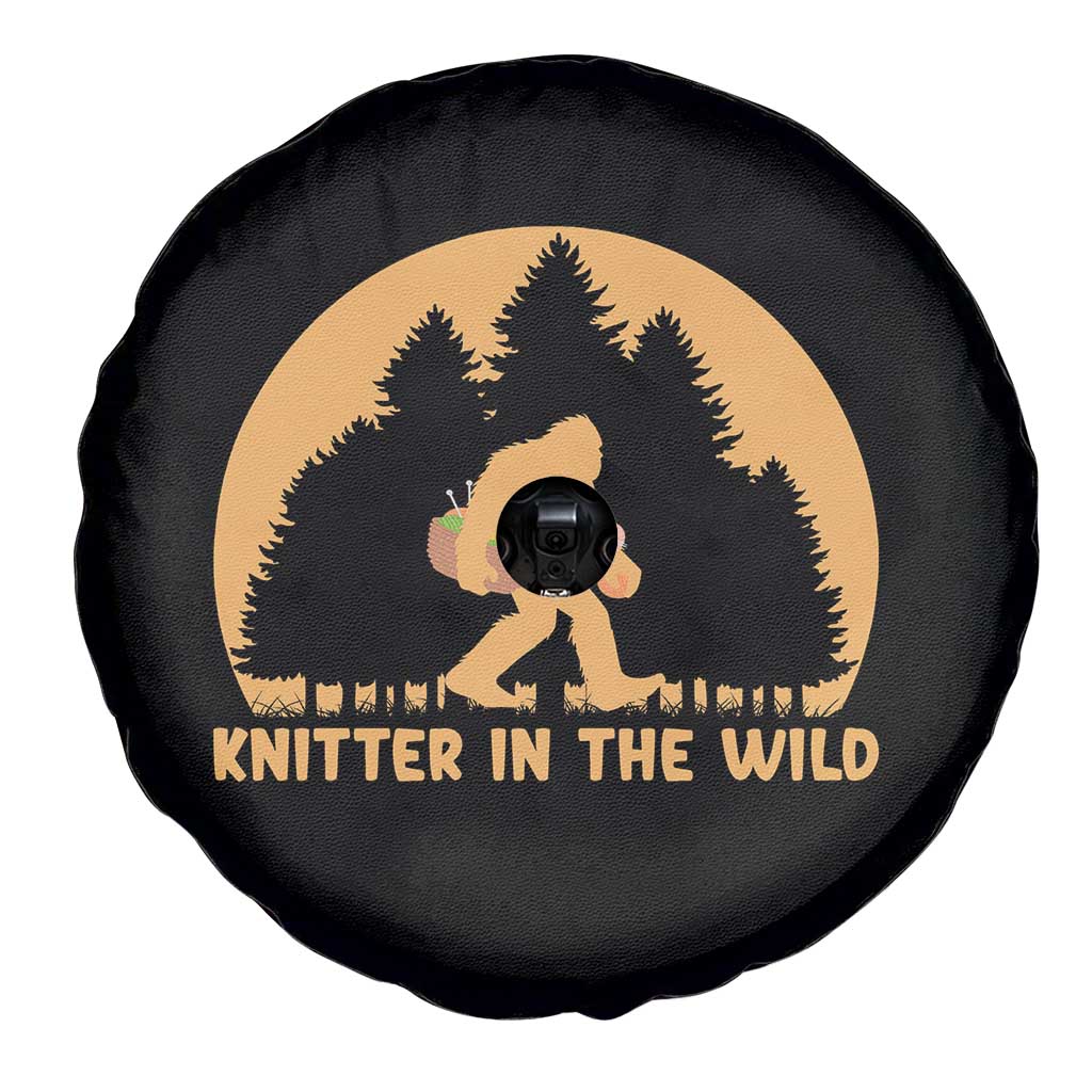 Knitting Bigfoot In The Wild Funny Gift Spare Tire Cover TS12 Print Your Wear