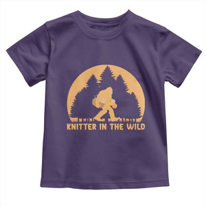 Knitting Bigfoot In The Wild Funny Gift Toddler T Shirt TS12 Purple Print Your Wear