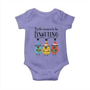 Tis The Season To Be Knitting Baby Onesie Christmas Gift TS12 Violet Print Your Wear