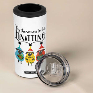 Tis The Season To Be Knitting 4 in 1 Can Cooler Tumbler Christmas Gift TS12 Print Your Wear