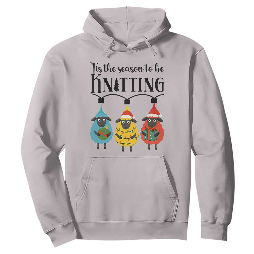 Tis The Season To Be Knitting Hoodie Christmas Gift TS12 Ice Gray Print Your Wear
