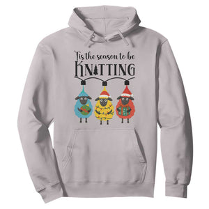 Tis The Season To Be Knitting Hoodie Christmas Gift TS12 Ice Gray Print Your Wear