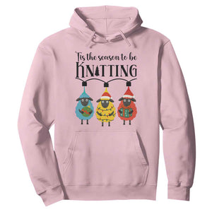 Tis The Season To Be Knitting Hoodie Christmas Gift TS12 Light Pink Print Your Wear