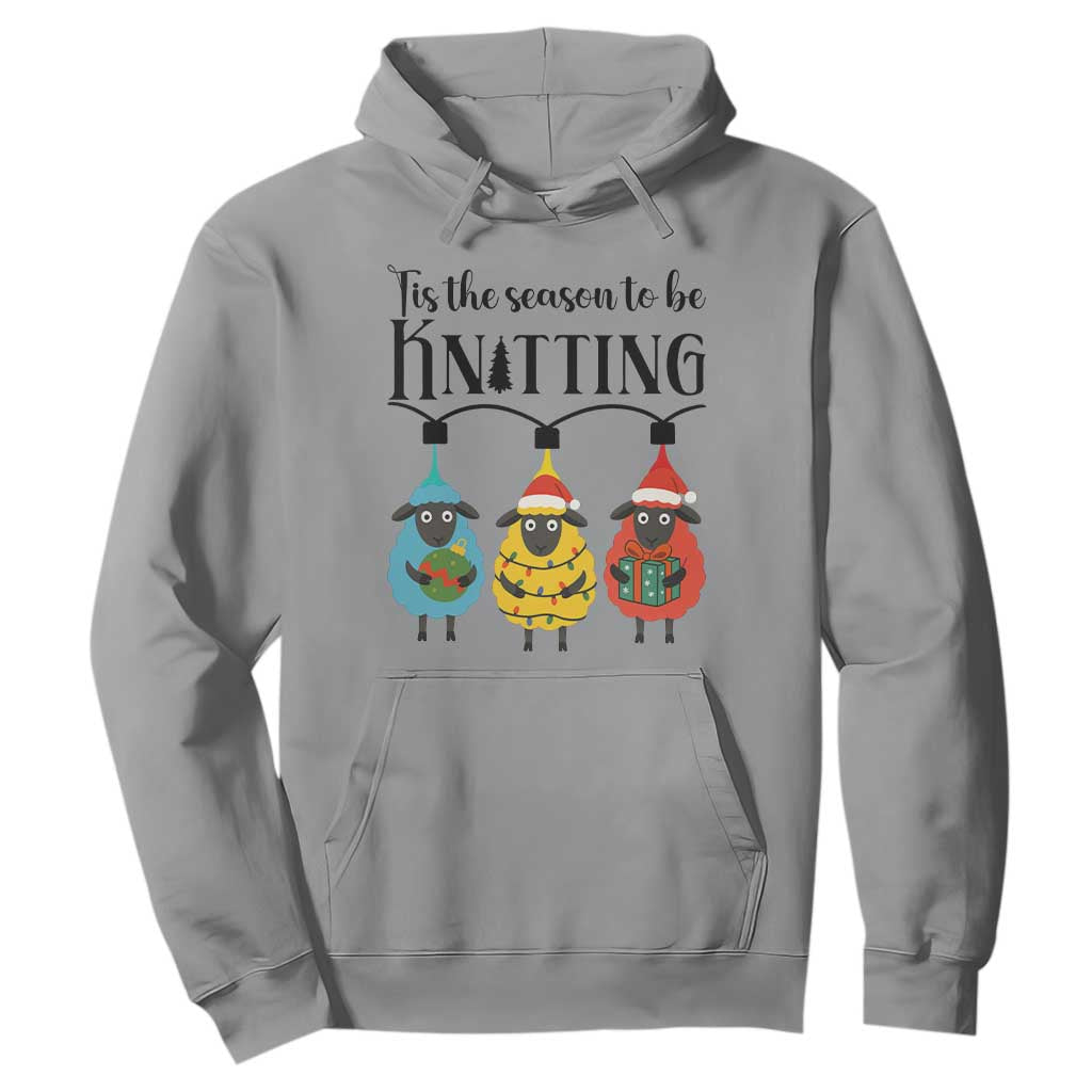 Tis The Season To Be Knitting Hoodie Christmas Gift TS12 Sport Gray Print Your Wear