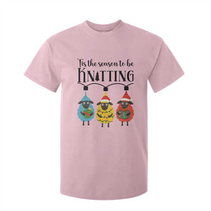 Tis The Season To Be Knitting T Shirt For Kid Christmas Gift TS12 Light Pink Print Your Wear