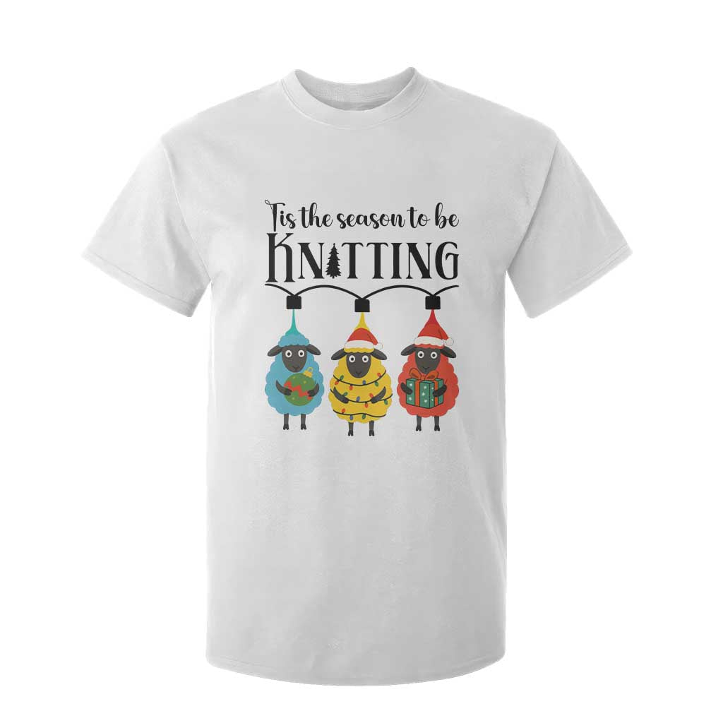 Tis The Season To Be Knitting T Shirt For Kid Christmas Gift TS12 White Print Your Wear