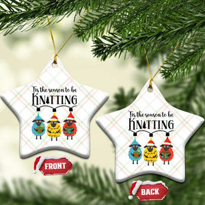 Tis The Season To Be Knitting Ceramic Ornament Xmas Gift TS12 Print Your Wear