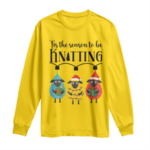 Tis The Season To Be Knitting Long Sleeve Shirt Christmas Gift TS12 Daisy Print Your Wear