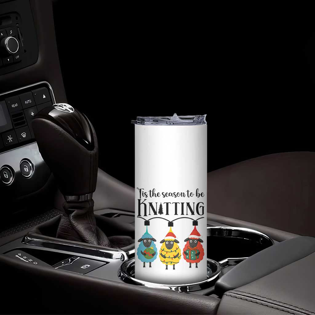 Tis The Season To Be Knitting Skinny Tumbler Christmas Gift TS12 Print Your Wear