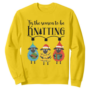 Tis The Season To Be Knitting Sweatshirt Christmas Gift TS12 Daisy Print Your Wear