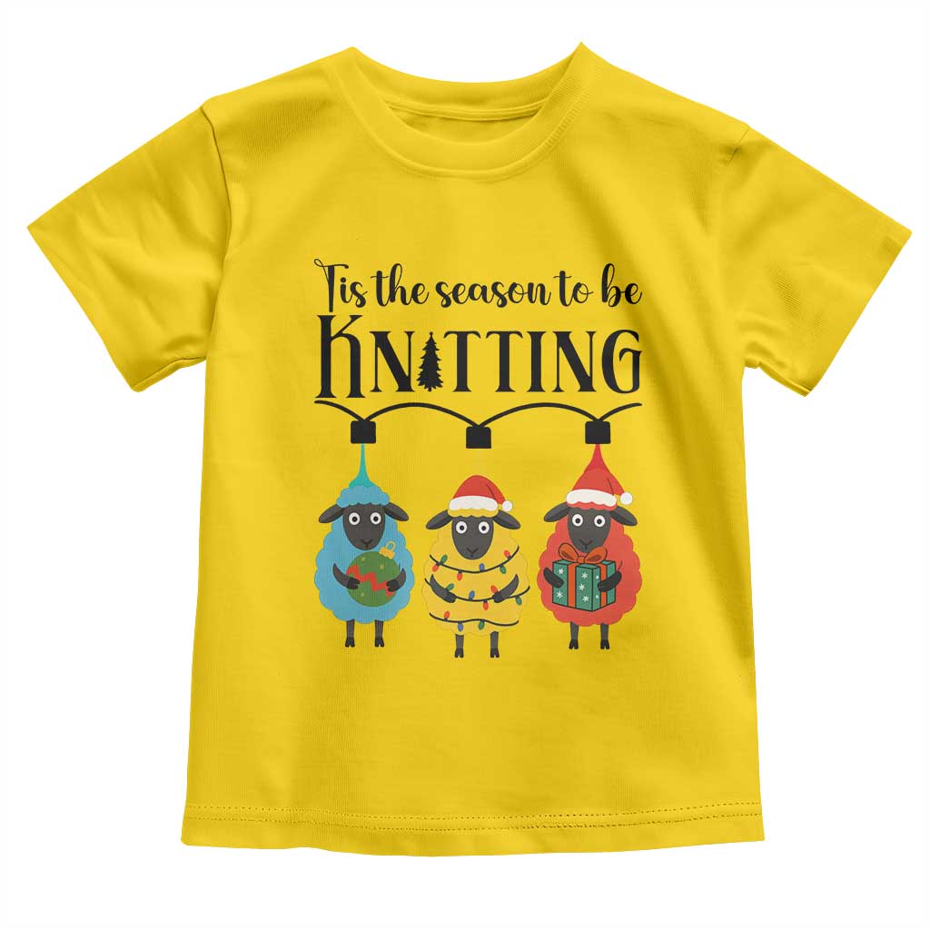 Tis The Season To Be Knitting Toddler T Shirt Christmas Gift TS12 Daisy Print Your Wear