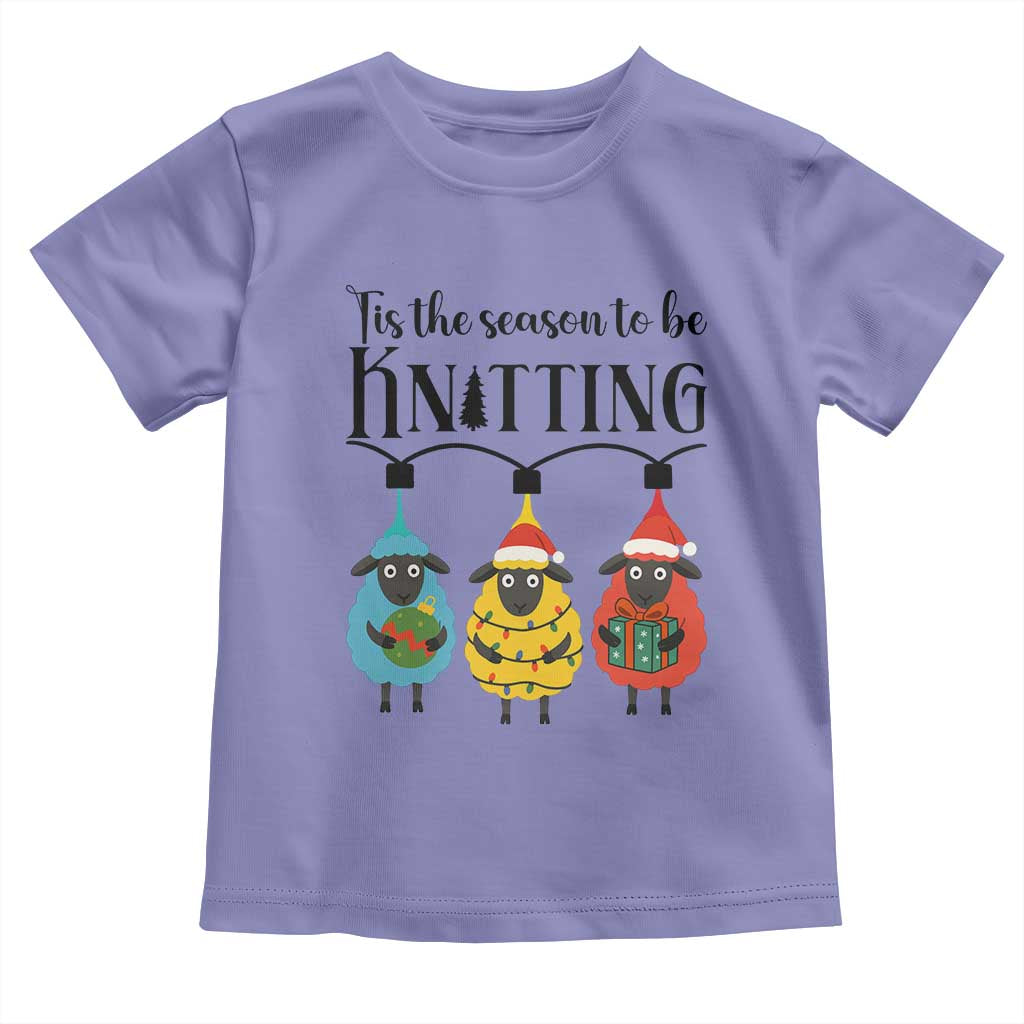 Tis The Season To Be Knitting Toddler T Shirt Christmas Gift TS12 Violet Print Your Wear