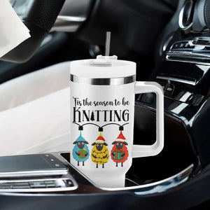 Tis The Season To Be Knitting Tumbler With Handle Christmas Gift TS12 Print Your Wear